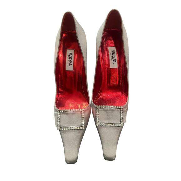Moschino Shoes - Vintage Moschino satin Heels